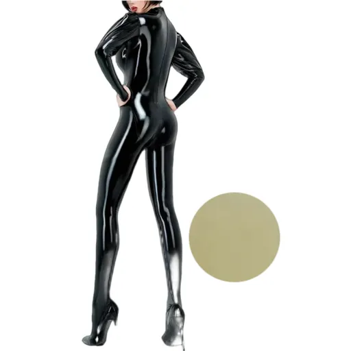 House Of Dasein Sexy Latex Gummi Catsuit With Puff Sleeves Handmade Bodysuit For Women And Men - Clear - Men-M - Men