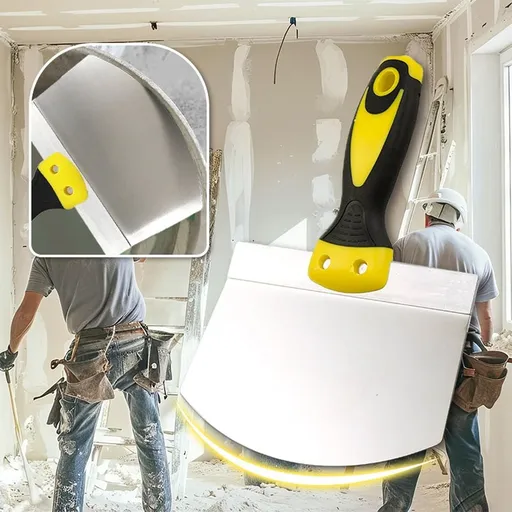 Stainless Steel Drywall Scoop, Arc Taping Knife Tool, Stainless Steel Drywall Tool, Ergonomic Handle, For Mud & Paint, Versatile