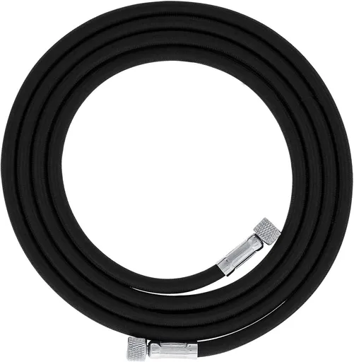 Premium 10 Foot Nylon Braided Airbrush Hose with Standard 1/8" Size Fittings on Both Ends (Hose Color May Vary)