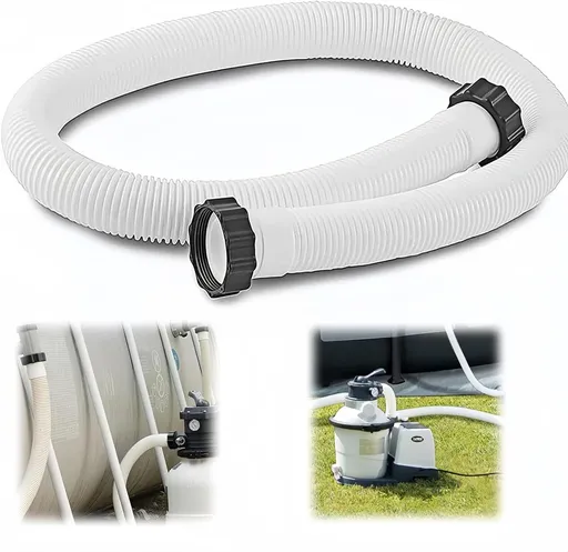 1.5" Diameter Pool Pump Replacement Hose Compatible with Intex 1500-2500 GPH Pumps, Sand Filters & Saltwater Systems Heavy-Duty 59" Garden Hose for Above Ground Pools (1-Pack)