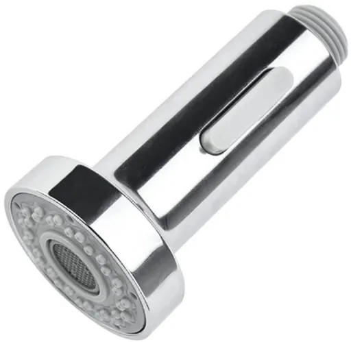 Extendable faucet head - Kitchen faucet head - Spray head - Faucet connector - Faucet attachment - Universal G1/2 - Faucet extension - 2-function - ABS chrome plated - silver - 100*52*52mm