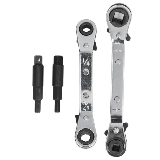 CT122 Refrigerator Ratchet Wrench 1/4 3/16 5/16 3/8 Stainless Steel Wrench Air Conditioner Repair Tool for Household