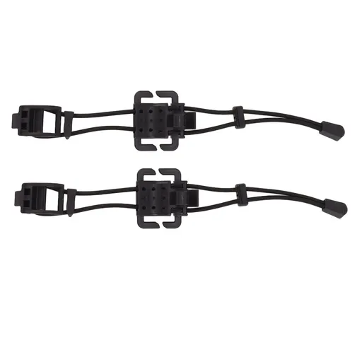 2Pcs Backpack Binding Clip MOLLE Gear Organizer Fastener Elastic Binding Buckle Carabiner Clip Bags Clasp Cord Fix Gear Elastic Strap Black
