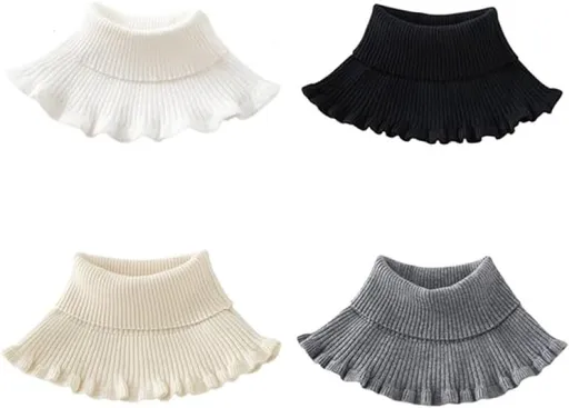 Pieces Faux Turtleneck - Faux Longneck Sweater - Women's Turtleneck - Women's Blouse Collar - Patch Turtleneck - Knitted Collar - Faux Knitted Collar - Turtleneck - Faux High Turtleneck - Fake Turtleneck - Turtleneck - Fake Turtleneck - Small Collar