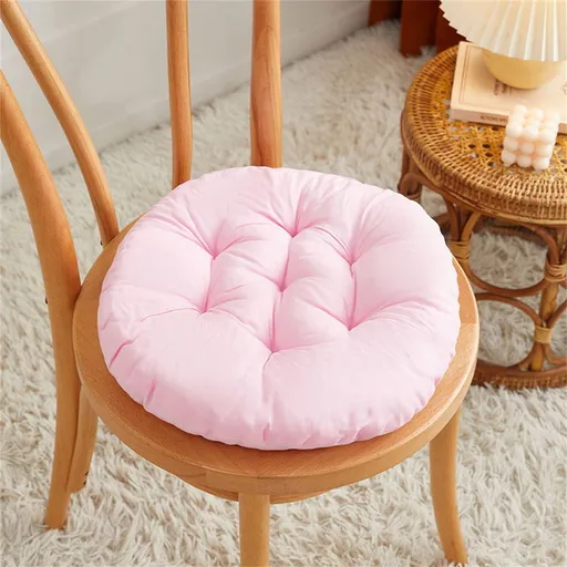 Round Seat Cushion Chair Pads for Kitchen Dining Chairs, Soft Comfort Chair Mat Pillow Cushions for Office Desk Living Room 16 Pink