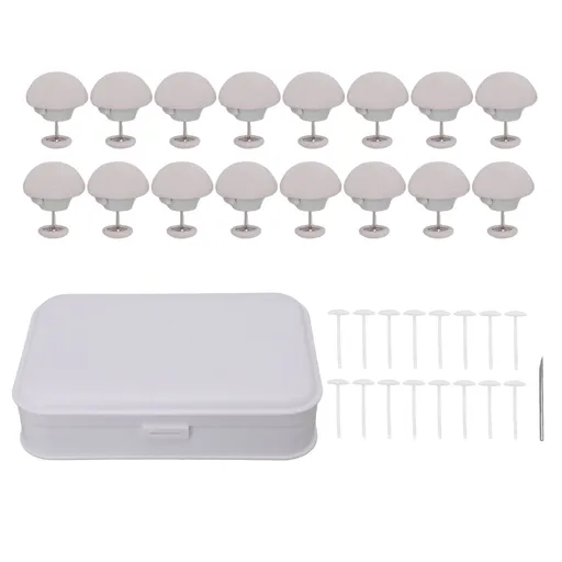 16PCS Bed Duvet Sheet Fixing Clip Mushroom Shaped Cloth Needle Plastic Quilt Fixator for Home Cushion Grey