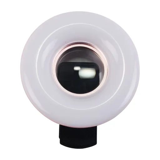 Macro Lens with Mini Clip Ring Light,Smart Phone Macro Lens,Portable Rechargeable Dimming for Phone Close-up Photography(Black)
