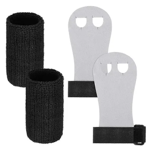 Gymnastics Wrist Grips with Wrist Support Anti-Slip Palm Guards for Training, Weightlifting, Cross Training and Fitness - Black L