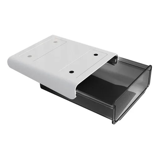 Under Desk Storage Box No Punching Storage ABS PS Small Hidden Drawer For Dormitory Small Transparent Black