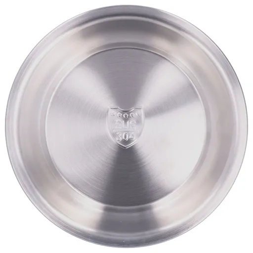 Stainless Steel Plate 304 Food Grade Material Stainless Steel Rounded Deepen Dish for Eating22cm/8.7in