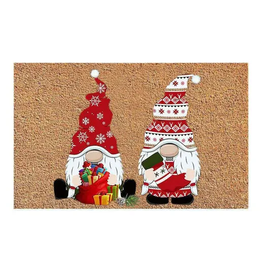 Christmas Welcome Doormat Gnome Dwarf Anti Fouling Mat for Home Bathroom Entrance Door Christmas Decoration