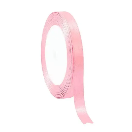 10mm Width Satin Hair Ribbon Wedding Party Decoration Gift Banquet 3m - Light Pink