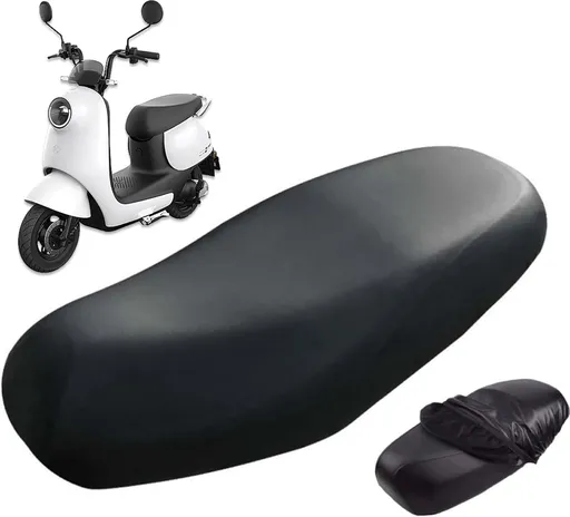 Motorcycle Seat Cover - Electric Bike Seat Cover - Scooter Seat Cover - Rain Seat Cover Scooter - Waterproof PU Scooter Seat Cover - Universal Seat Cover - Wear-Resistant Waterproof Cover - Seat Cover - For Most - 80*60 cm - Black