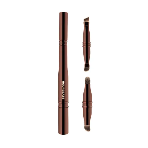 Versatile 4-in-1 Portable Makeup Brush - Eyeshadow & Eyebrow Brushes for Flawless Looks