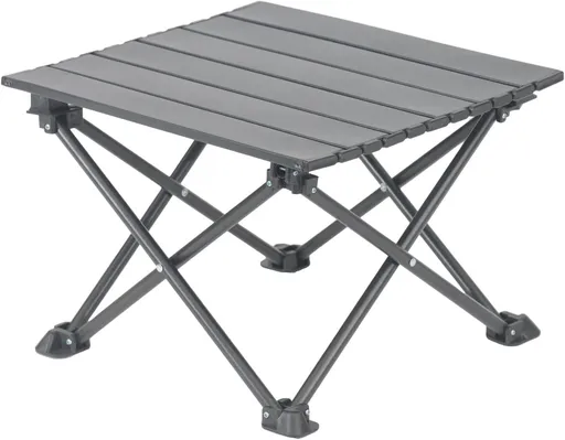 Roll-Up Camping Table, 4-Person Lightweight Portable Outdoor Table with Carry Bag for Picnics BBQ Travel (15.7”x13.7”x11” Black)