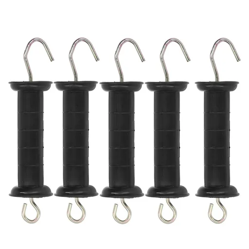 5Pcs Electric Fence Handle Insulated Gate Grip Bar with Metal Hook for Farm Pasture