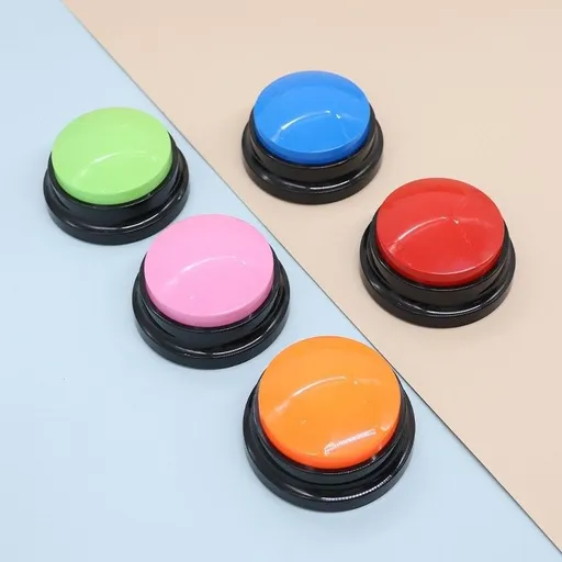 7 Color Voice Recording Button, Dog Buttons for Communication Pet Training Buzzer, 30 Second Record & Playback, Funny Gift for Study Office Home 7 Color Packs