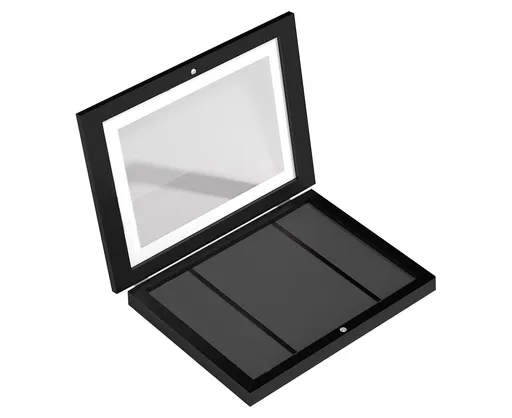Flip Photo Frame Front Opening Picture Display Artwork Easy to Use Versatile Design Picture Display Stands - Black