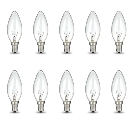Bulk 10x E14 40W 220-240V Light Bulbs - C35 Candle Globe For Himalayan Salt Lamp