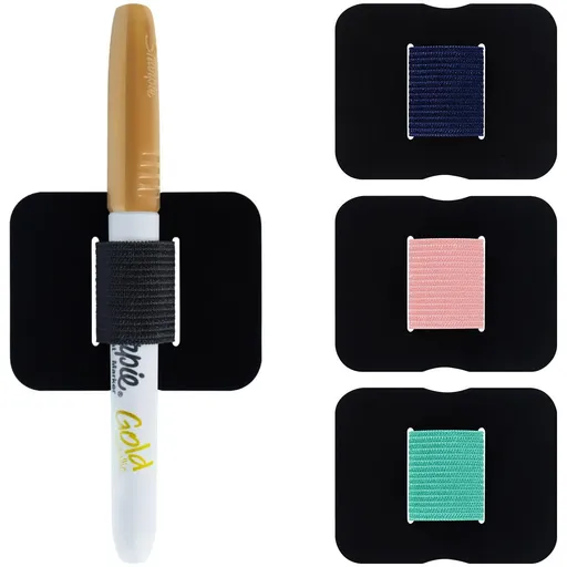 4 Pack Pen Holder for Notebooks, Self-Adhesive Pen/Pencil Loop, Ultra-Thin, Elastic Pen Holder, Journal Pen Holder