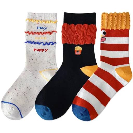 Womens Girls Novelty Funny Crew Socks Cute Animal Bear Socks for Girl's Gift with different colors and patterns