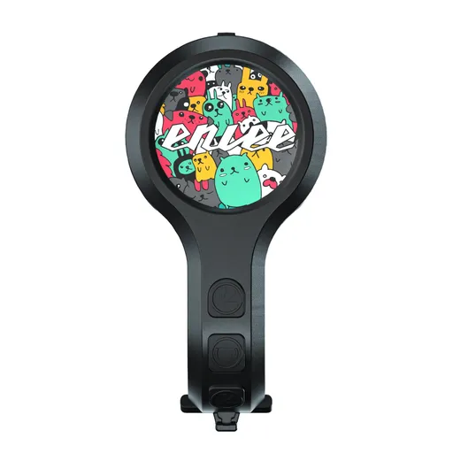 Black Style D Ultra-Loud Electric Bike Horn - 130dB USB Rechargeable, IPX6 Waterproof, Easy Mount Bicycle Safety Bell