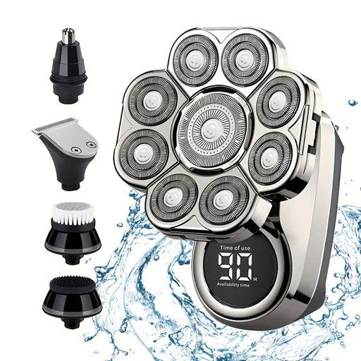 Electric Shaver 6-in-1 Grooming Kit USB Rechargeable Black