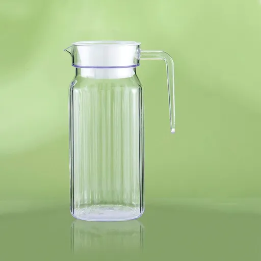 1Pack 1 Gallon /4L Acrylic Pitchers,Large Clear Plastic Pitcher with Removable Lid, Transparent Juice Jug Water Pitcher for Iced Tea, Sangria, Lemonade, Cold or Hot Beverages