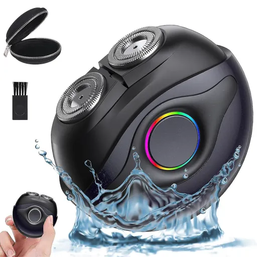 Mini RGB Electric Shaver for Men, Wet & Dry Beard Razor for Travel
