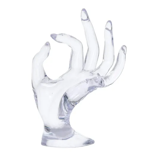 Hand Form Ring Holder Jewelry Display Organization Rack Bracelet Ring Watch Stand Support Aesthetic Decor Room Decor(Transparent)