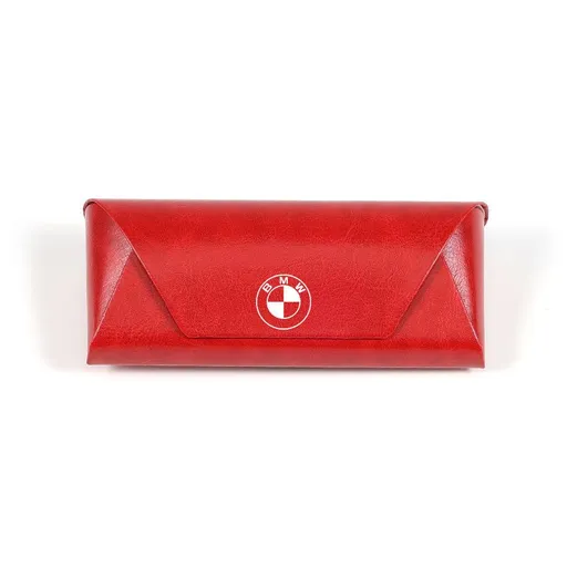 Car Glasses Holder for BMW PU Leather Red