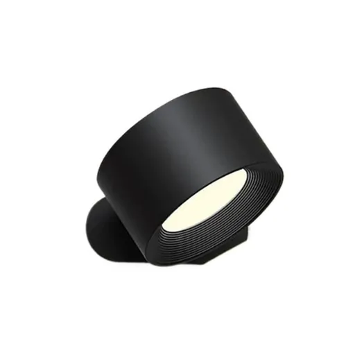 Reading Lights, Wall Mounted Sconces with 3 Color Temperatures & 3 Brightness Levels, Rechargeable Battery Operated Touch Control 360° Magnetic Ball for Study Bedside Bedroom（black）