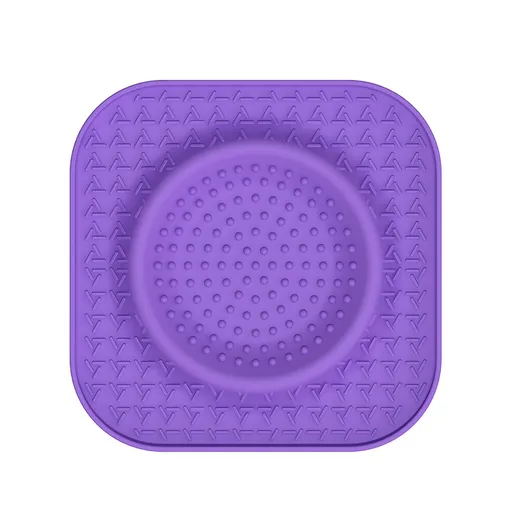 S Purple 2-Pack Premium Silicone Pet Lick Mat - Slow Feeder for Dogs and Cats with Powerful Suction Base - Anxiety Relief and Boredom Buster for Grooming and Bathing