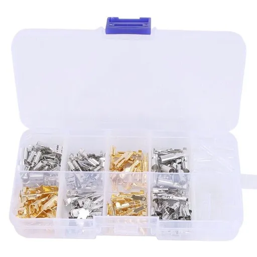 150Pcs Wire Crimp Terminals Connector Kit Male Female Wire Connector Industrial Supplies Gold+Silver 2.8/4.8/6.3mm