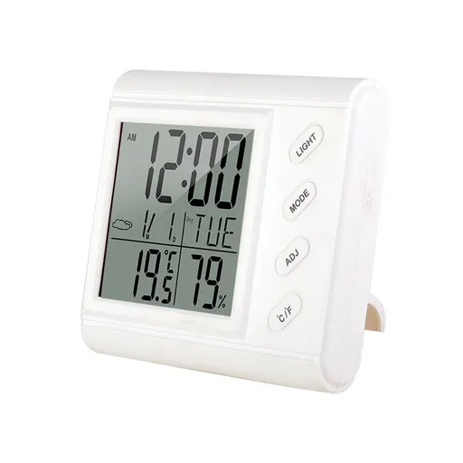 Digital Thermometer Digital Temperature Meter Digital Humidity Meter Temperature and Humidity Meter White Hygrometer