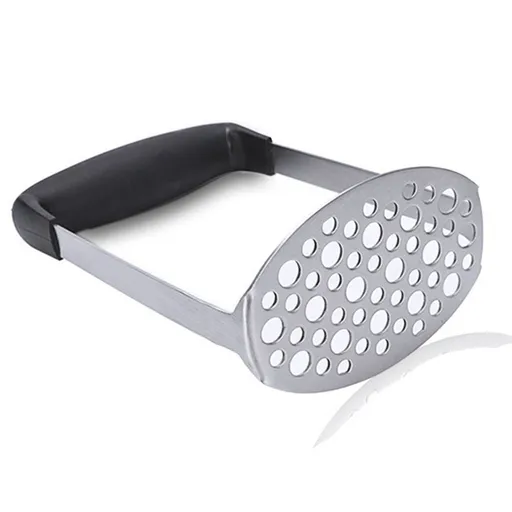 Stainless Steel Potato Masher with Non Slip Handle Manual Fruit Vegetable Crusher Press Tool for Home Kitchen