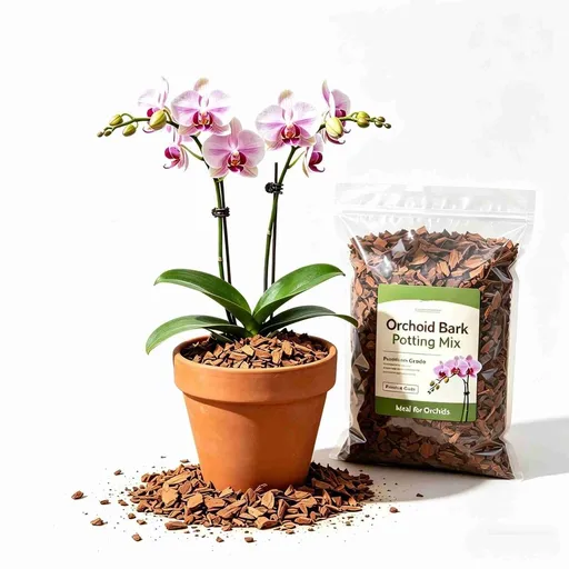 10.5oz/300g Orchid Bark Planting Soil, 9-12mm Orchid Potting Mix Horticultural Cypress Mulch Horticulture Dryad Pine Bark for Orchid Potting,Enhanced Drainage,Air Flow and Root Ventilation