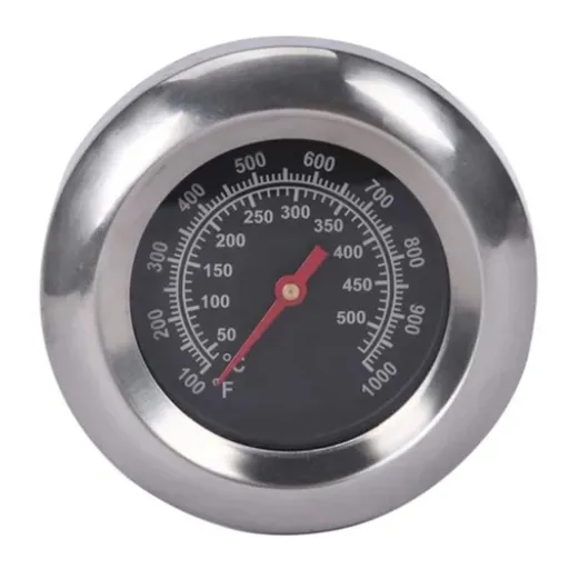 Grill Thermometer Alloy Steel High Accuracy M10 Thread Clear Scale Easy Assembly BBQ Thermometer for Kitchen Camping