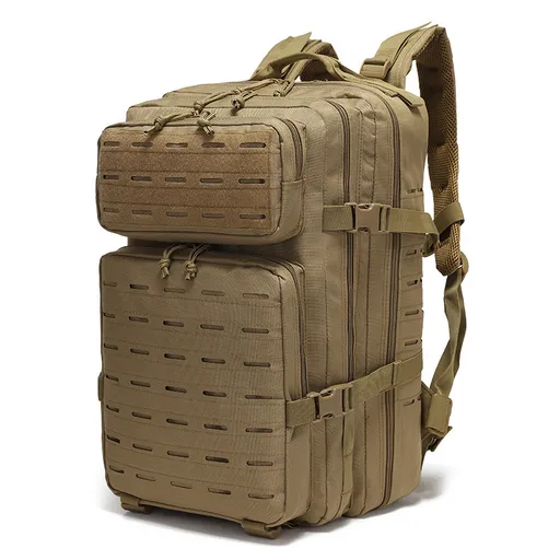 Outdoor Backpack Water-Resistant Large Capacity Khaki