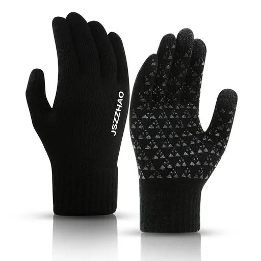 Touch‑Screen Non‑Slip Sport Gloves Breathable Grip Design for Motorcycle Tour Cycling Hiking Fitness 2 Pcs Black One Size Ideal Christmas Gift