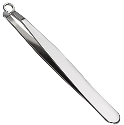 Universal Nose Hair Trimming Tweezers, Stainless Steel Eyebrow Trimmer, Friendly Round Tip, No Mirror Needed Easy Cut, for Noses