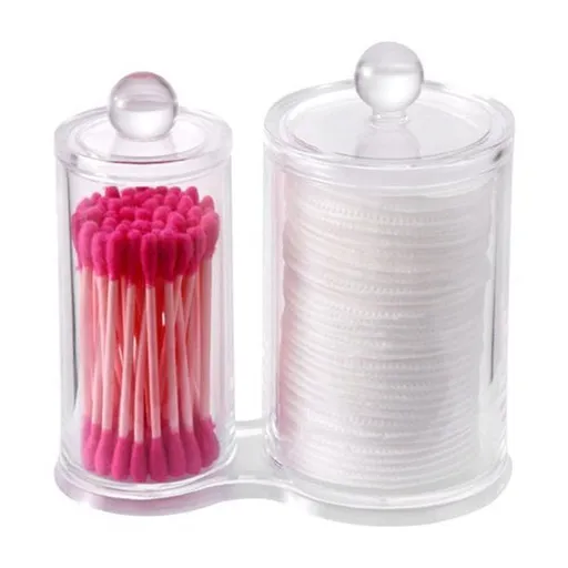 acrylic Multifunctional Home Decor For Cotton Swabs Organizer and Cotton Balls Storage Makeup Organizer Cotton Pads Holder