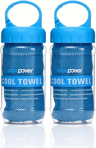 2 Pack Cooling Towels for Neck, Cooling Towels for Hot Weather, 30*100cm, Microfibre Cool Towels, Cooling Bottle Cold Sweat Towel,Instant Cooling Towel(Sky blue)
