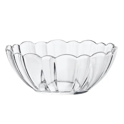 Transparent Acrylic Lotus Bowl - Lightweight Serving Bowl for Salad, Fruits, Desserts, Ideal for Parties, Gatherings, and Everyday Use 13.2*13.2*5.2cm As Shown