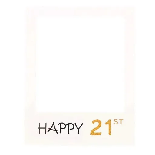 1Th 18Th-60Th Photo Booth Props Picture Frame Wedding Birthday Party Decoration - Happy 21ST