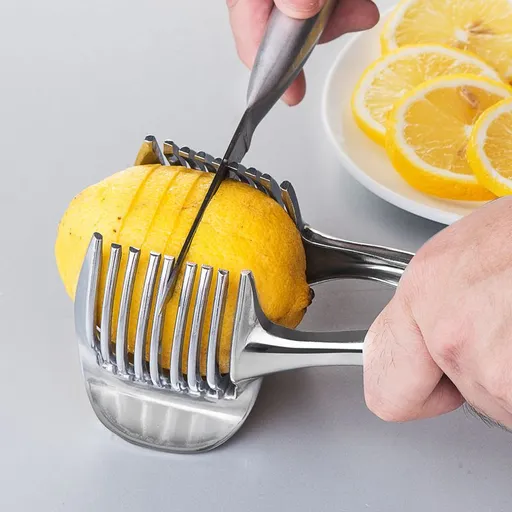 Versatile Household Kitchen Gadget for Lemon & Tomato Slicing, Heat-Resistant Food Clip, Quick & Handy Fruit Slicer 7.09inch X 2.36inch