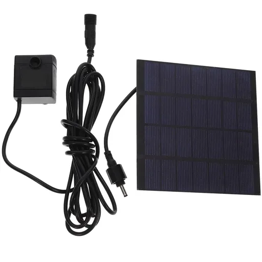 Solar Panel Water Pump Black Hard Plastic Aquarium Fountain No Extra Power