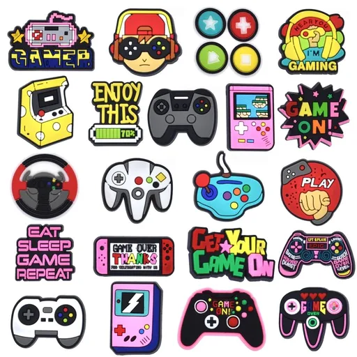20pcs Game Controller Shoes Charms for Boys Shoe Decoration Charm Party Favors Gifts