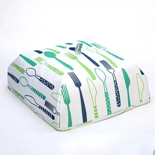 2 Pack Blue Knief Foldable Thermal Insulated Food Cover (L 36 x 36 x 15cm) - Dustproof & Insect-Proof Kitchen Dish Protector