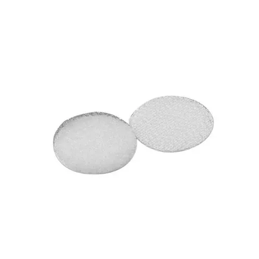 Hook and Loop Sticky Self Adhesive Dots Coins Circles Tape Black White 15mm - White